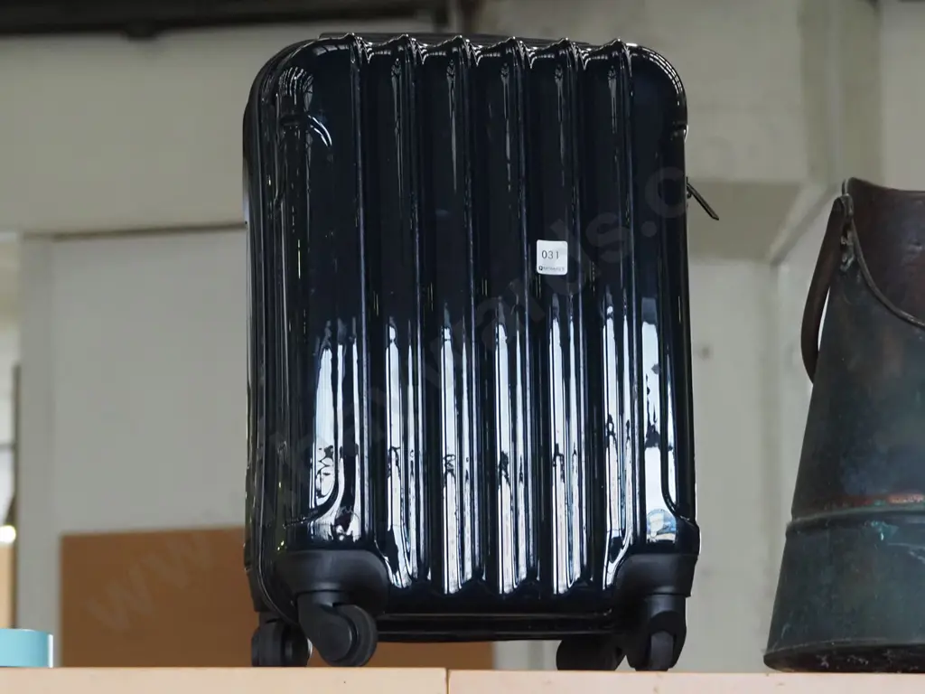 blue hard carry-on suitcase Image 1++