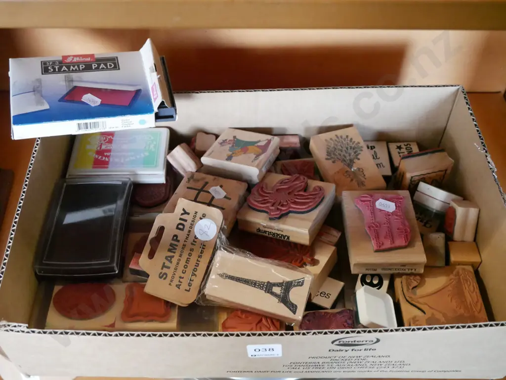 box of rubber stamps Image 1++