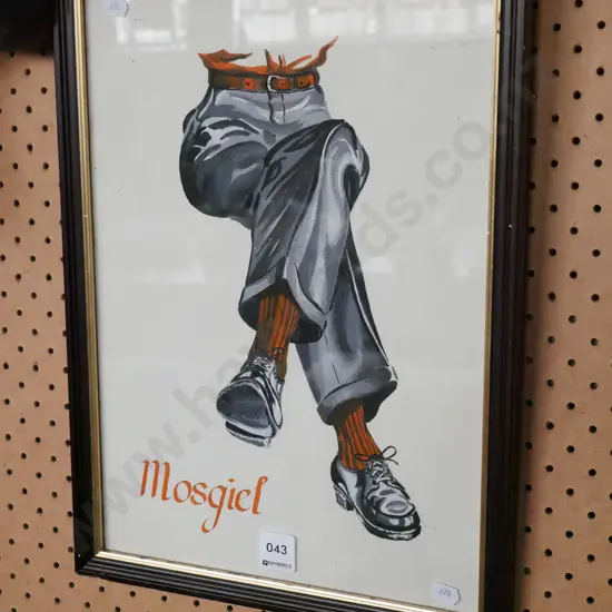 framed watercolour "Mosgiel"