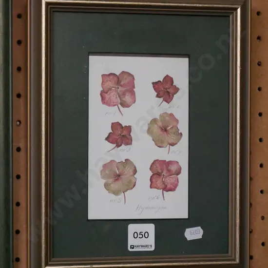 framed hydrangea print