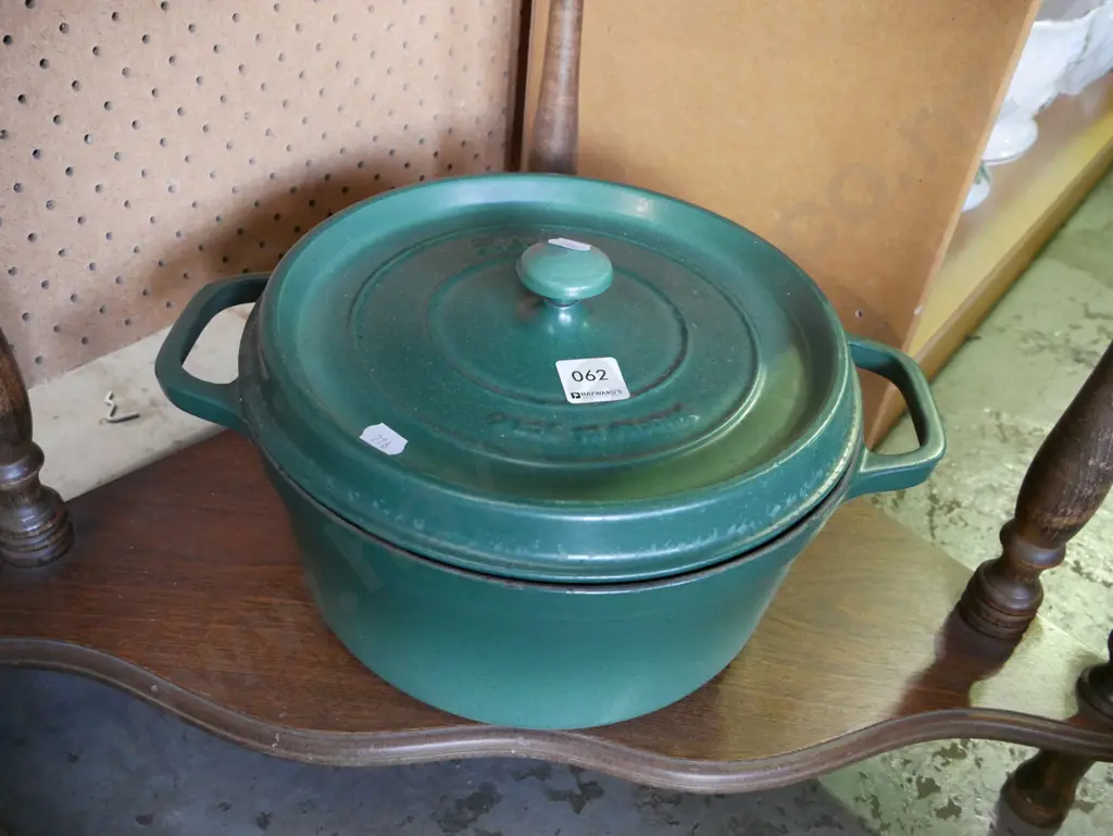 Staub cast iron and enamel lidded casserole Image 1++