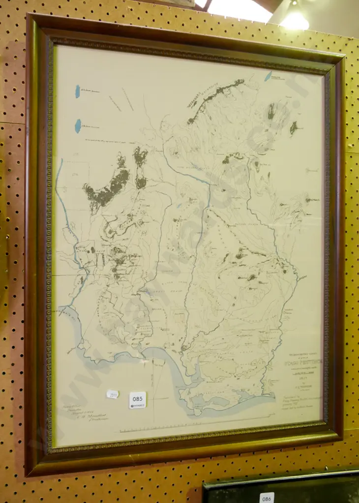 framed map - Otago province 1857 Image 1++