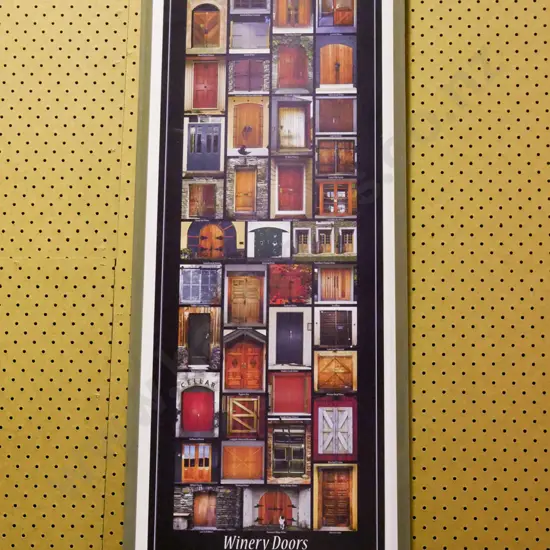 framed poster print - NZ winery doors