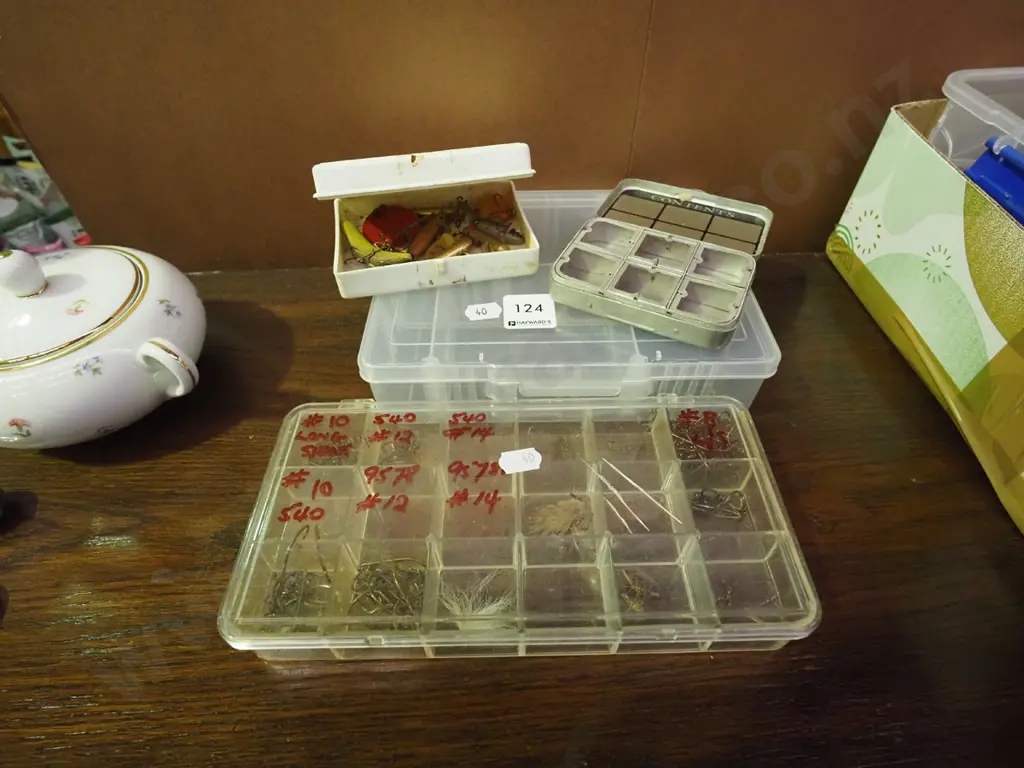 plastic organisers with fish hooks and lures Image 1++