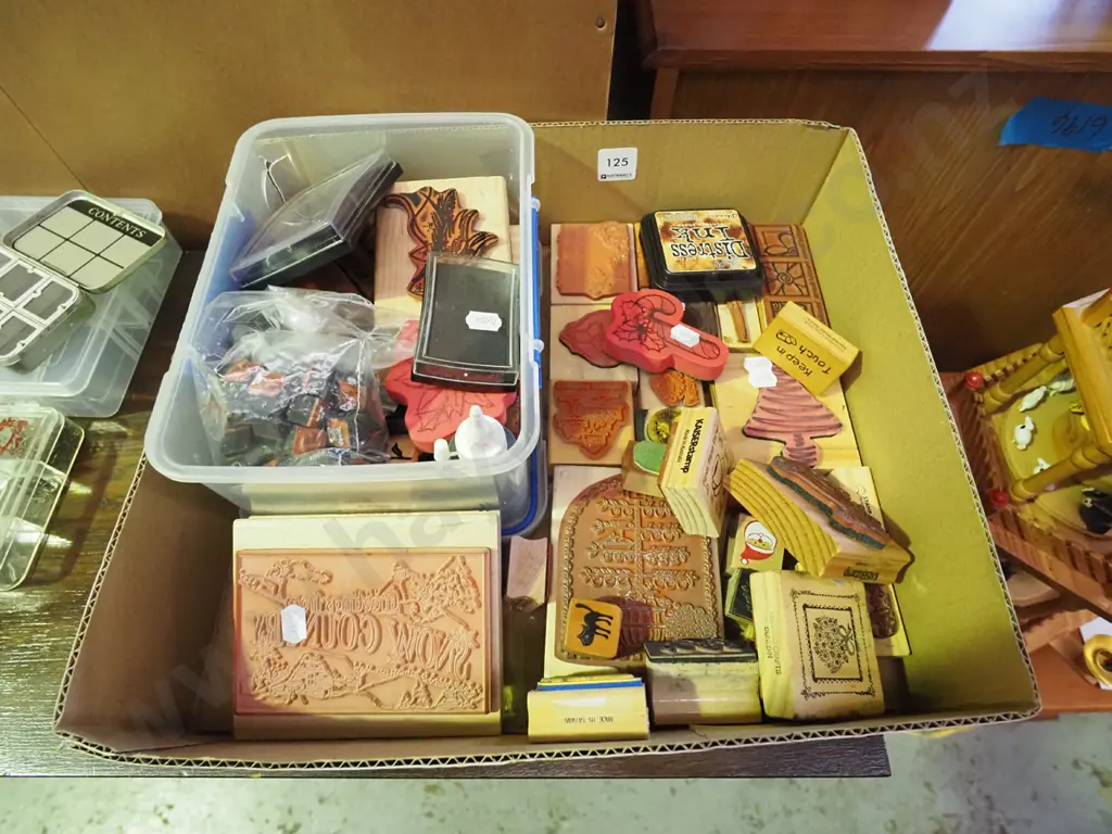 box of rubber stamps Image 1++