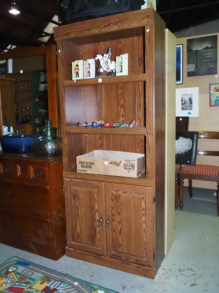 mdf faux wood veneer cupboard/bookcase H-1820 W-760 D-330 Image 1++
