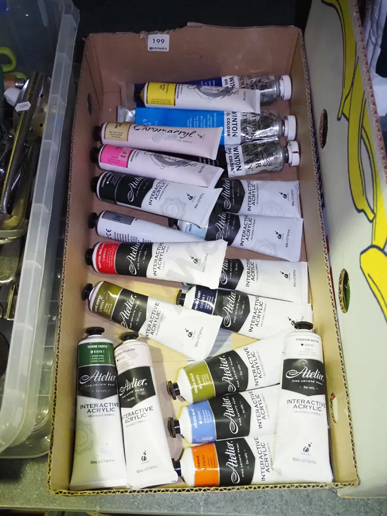 box of acrylic paints Image 1++