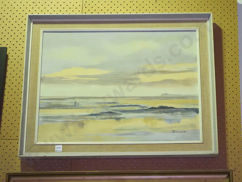 framed oil on board - coastal scene Image 1++