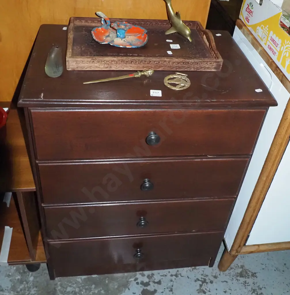 MDF 4-drawer chest H-760 W-580 D-400 Image 1++