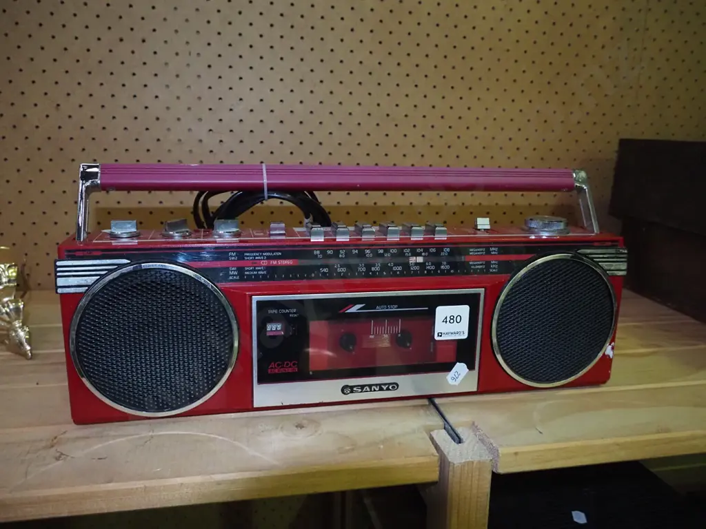 1980s Sanyo radio cassette player Image 1++