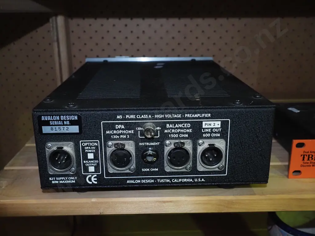 Avalon M5 high voltage studio mic pre-amp - no power supply, untested. AS IS NO RETURNS. Image 1++
