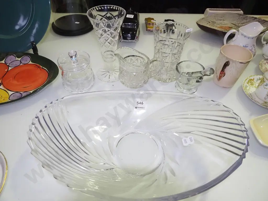 cut crystal vases, bowl, honey pot etc Image 1++