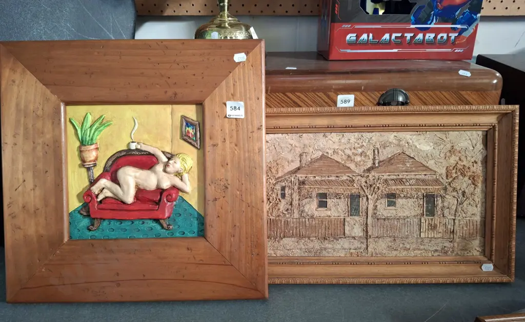 framed 3D artwork, bark picture Image 1++