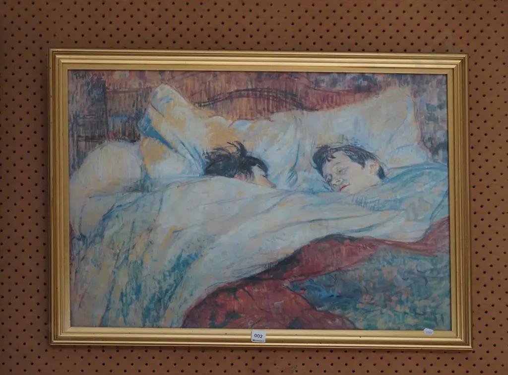 framed print - couple in bed Image 1++