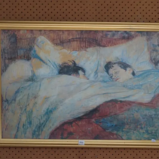 framed print - couple in bed