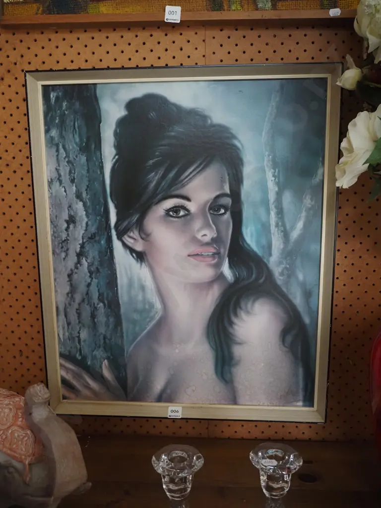 framed Lynch print - some damage Image 1++