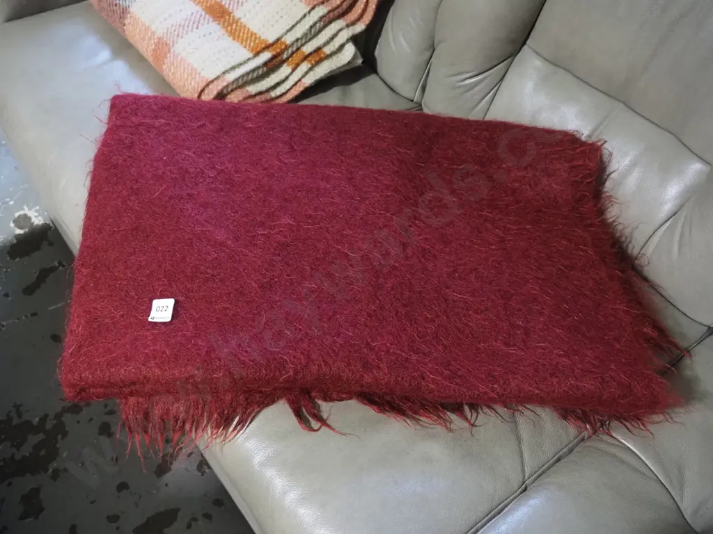 red mohair blanket Image 1++