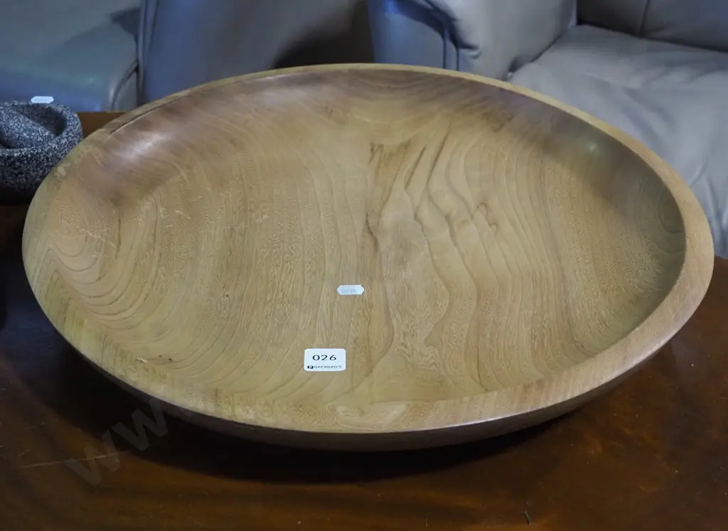 large turned wood fruit bowl Diam-460 Image 1++