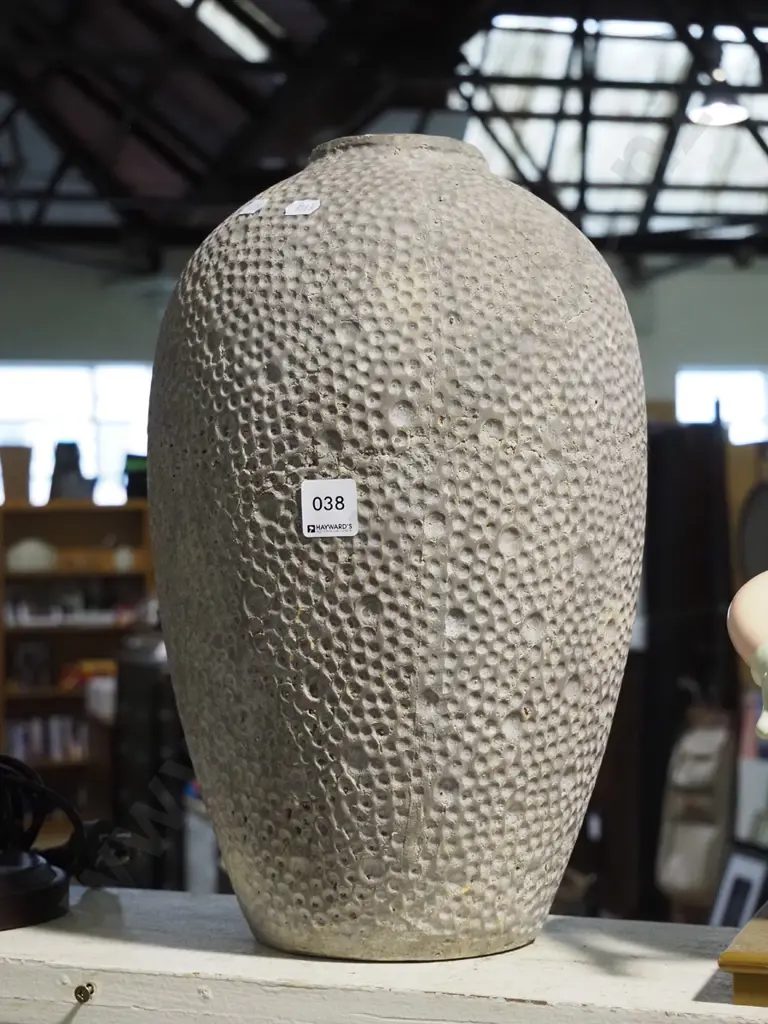 mottled grey vase H-400 Image 1++