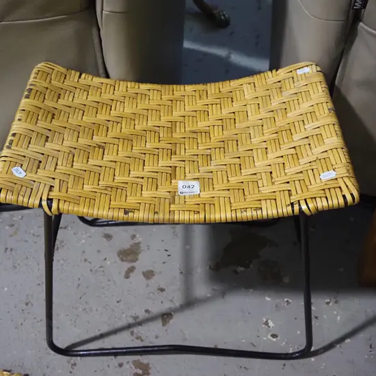 retro woven plastic stool