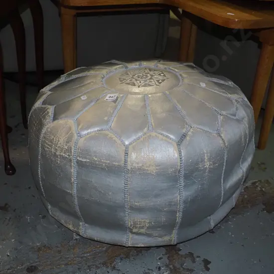 silver vinyl puff - wear