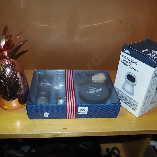 gents groom gift set, pineapple canister Anko indoor camera