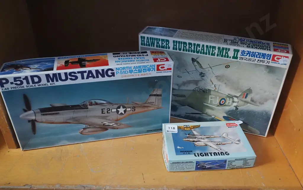 3x yet to be assembled model aircraft Image 1++