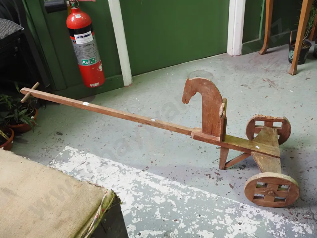 restorer's homemade child's horse themed trolley Image 1++
