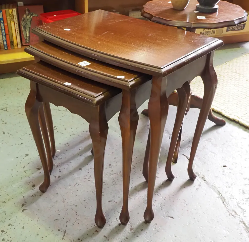 nest  of mahogany tables Image 1++