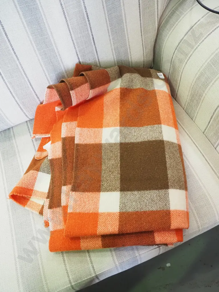checked woollen blanket Image 1++