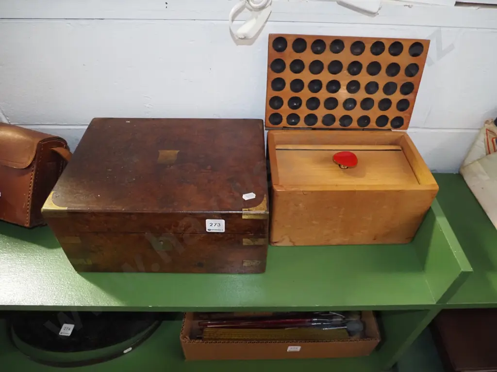 restorer's writing box, homemade lidded rimu box Image 1++