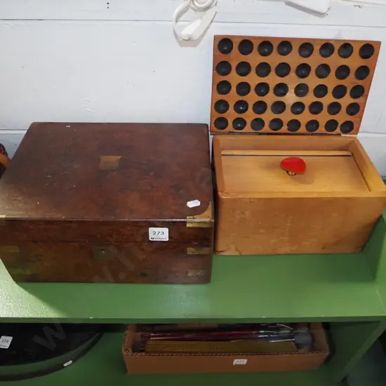 restorer's writing box, homemade lidded rimu box