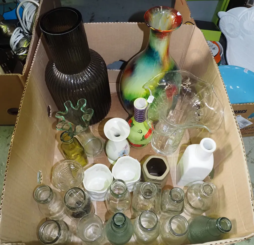 box of bottles and vases Image 1++
