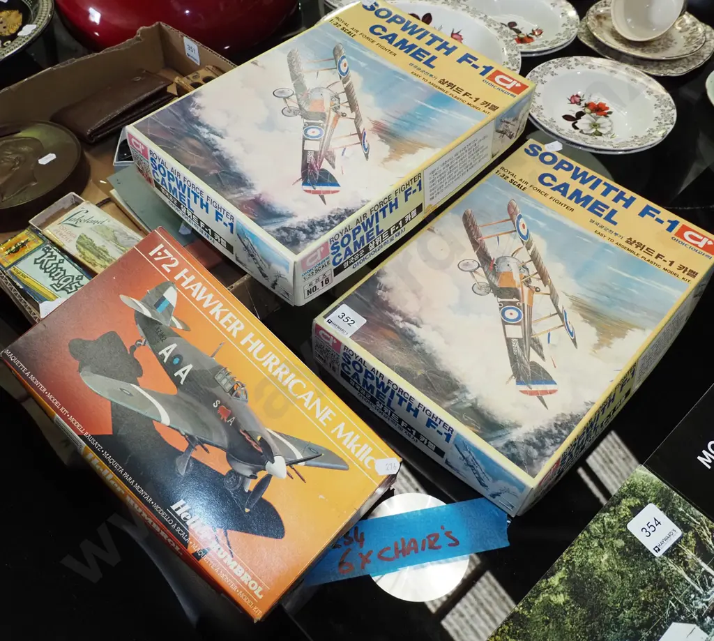 3 yet to be assembled military model aircraft Image 1++