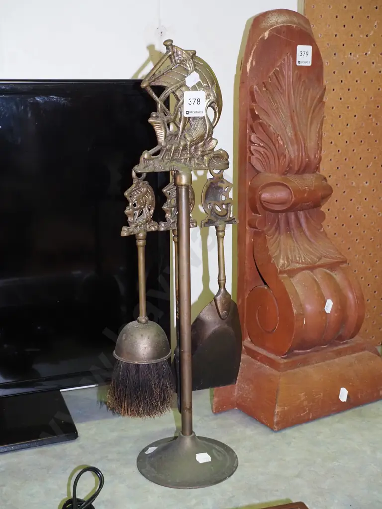 brass galleon themed fireside set Image 1++