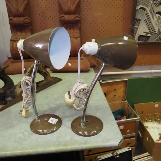 pair of mid-century headboard lights