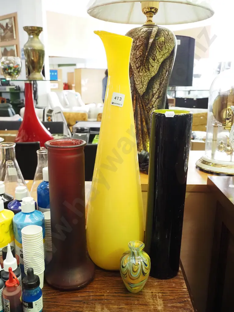 3x glass vases Tallest H-500 Image 1++