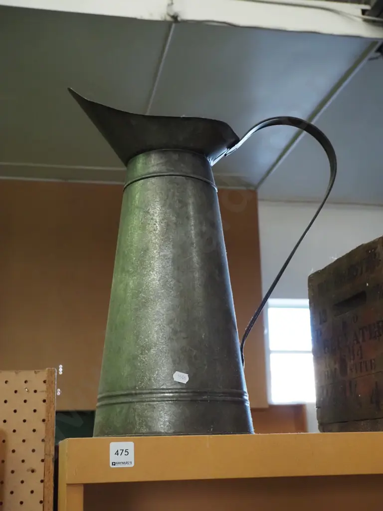 tall tin water jug H-450 Image 1++