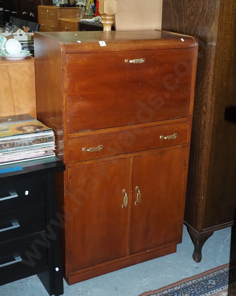 2 door 1 drawer drop front liquor cabinet H-1140 W-660 D-360 Image 1++