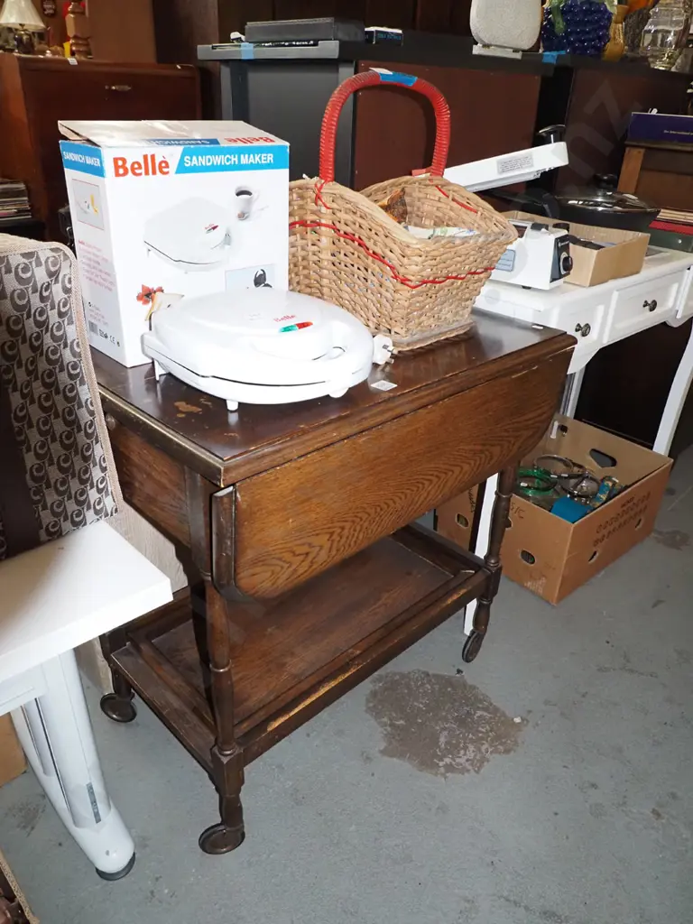 oak tea trolley Image 1++