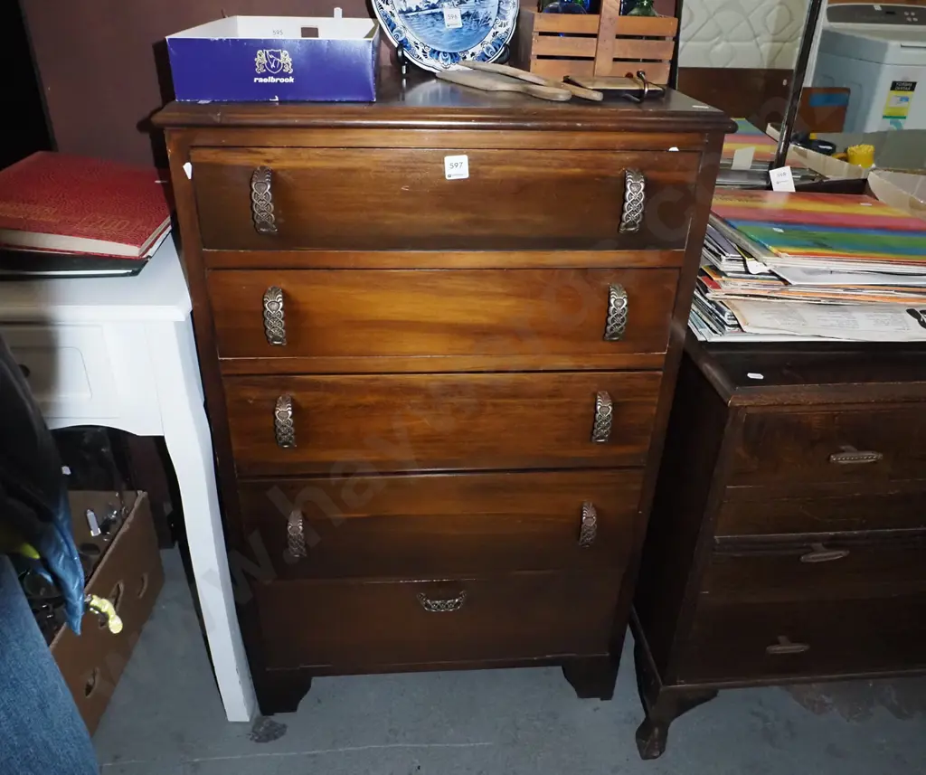 rimu 1 door 4 drawer chest H-1000 w-620 Image 1++