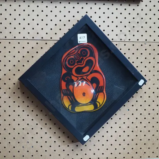 framed glass tiki