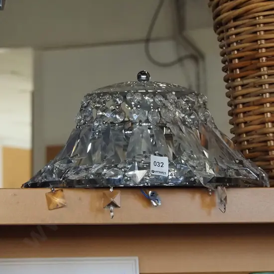 ceiling light fitting with glass lustres