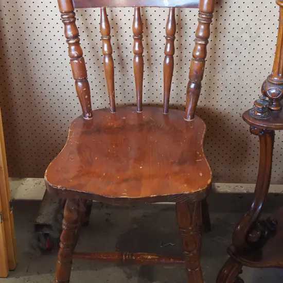 pine spindle back dining  chair