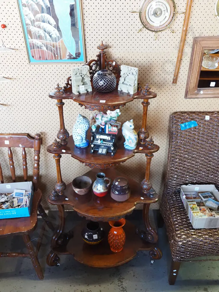 Victorian 4 tier corner whatnot Image 1++
