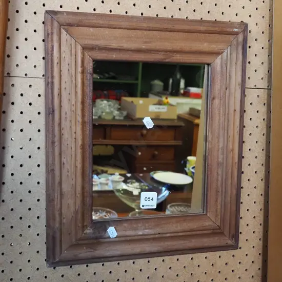 wood framed wall mirror