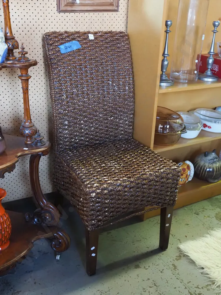 woven seagrasss dining chair Image 1++