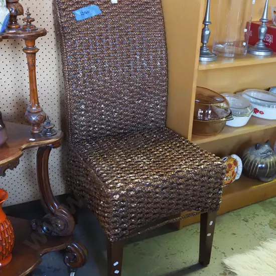 woven seagrasss dining chair