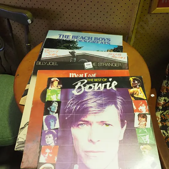 LPs; David Bowie, Meatloaf, Billy Joel etc