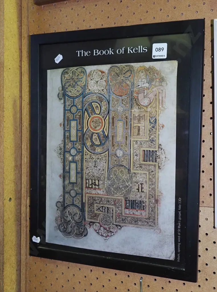 framed Book of Kells print Image 1++